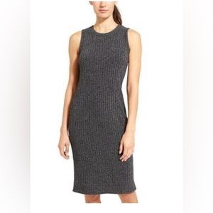 Athleta travel ribbed dress in charcoal grey. Size XL. Lightweight.